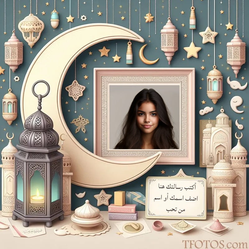 صور وخلفيات شهر رمضان مع صورتك ورسالتك أونلاين