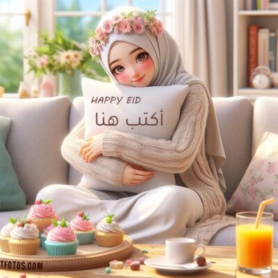 اكتب اسمك على احلى صور لعيد الفطر happy eid