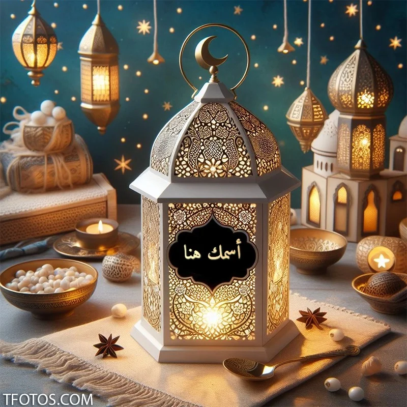 أكتب اسمك بخط ذهبى على فانوس رمضان