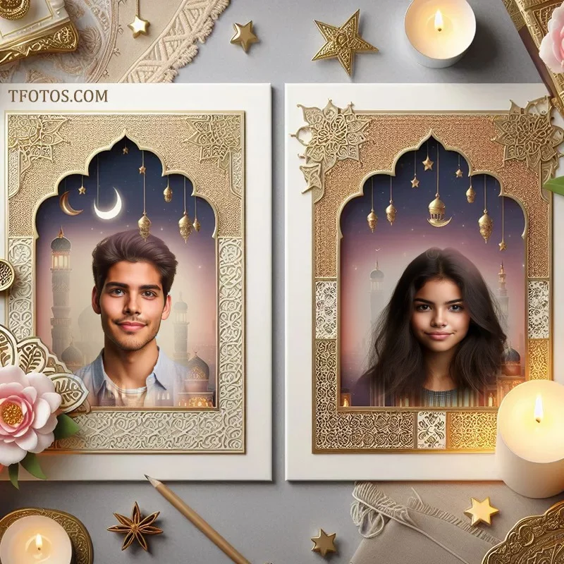ضع صورتك وصور عائلتك على اجمل الفريمات والاطارات للصور لشهر رمضان