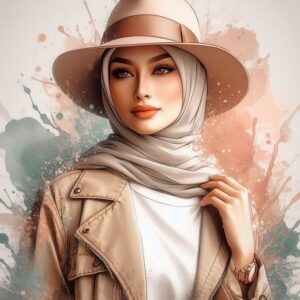 صورتك بقبعة الشمس والطقم البنى عن طريق تقنية تبديل الوجوه