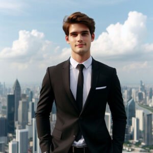 ابتسم انت على ناطحة سحاب برنامج تبديل الوجوه للشباب