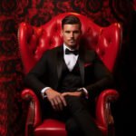 تركيب صورة وجهك على شاب يرتدى بدلة سمراء شيك جدا