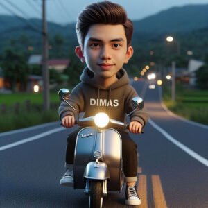 شاب يركب فيسبا شوف شكلك هيكون ازاى لو حطية وجهك على هذه الصورة